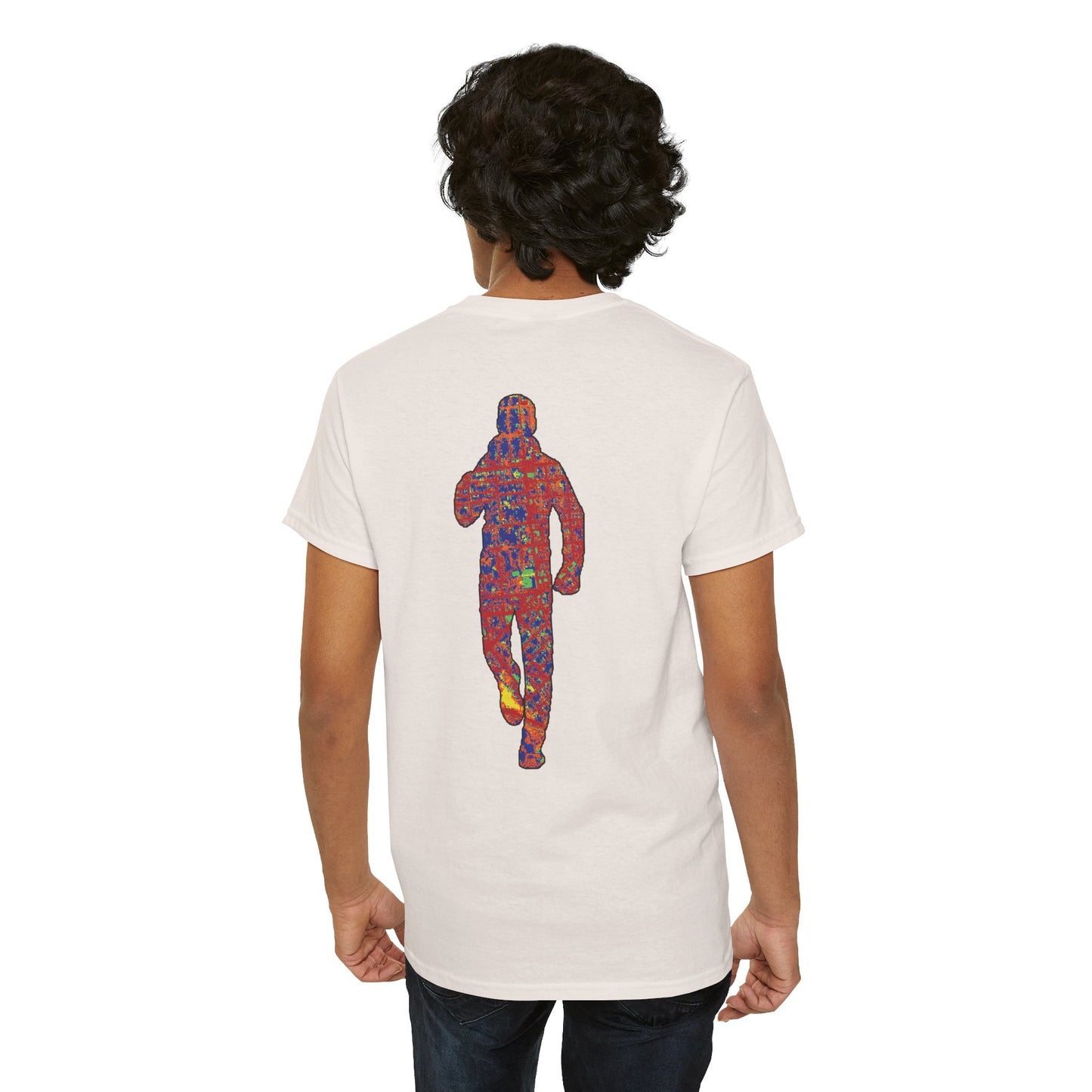 Thermal "Running Man" on back