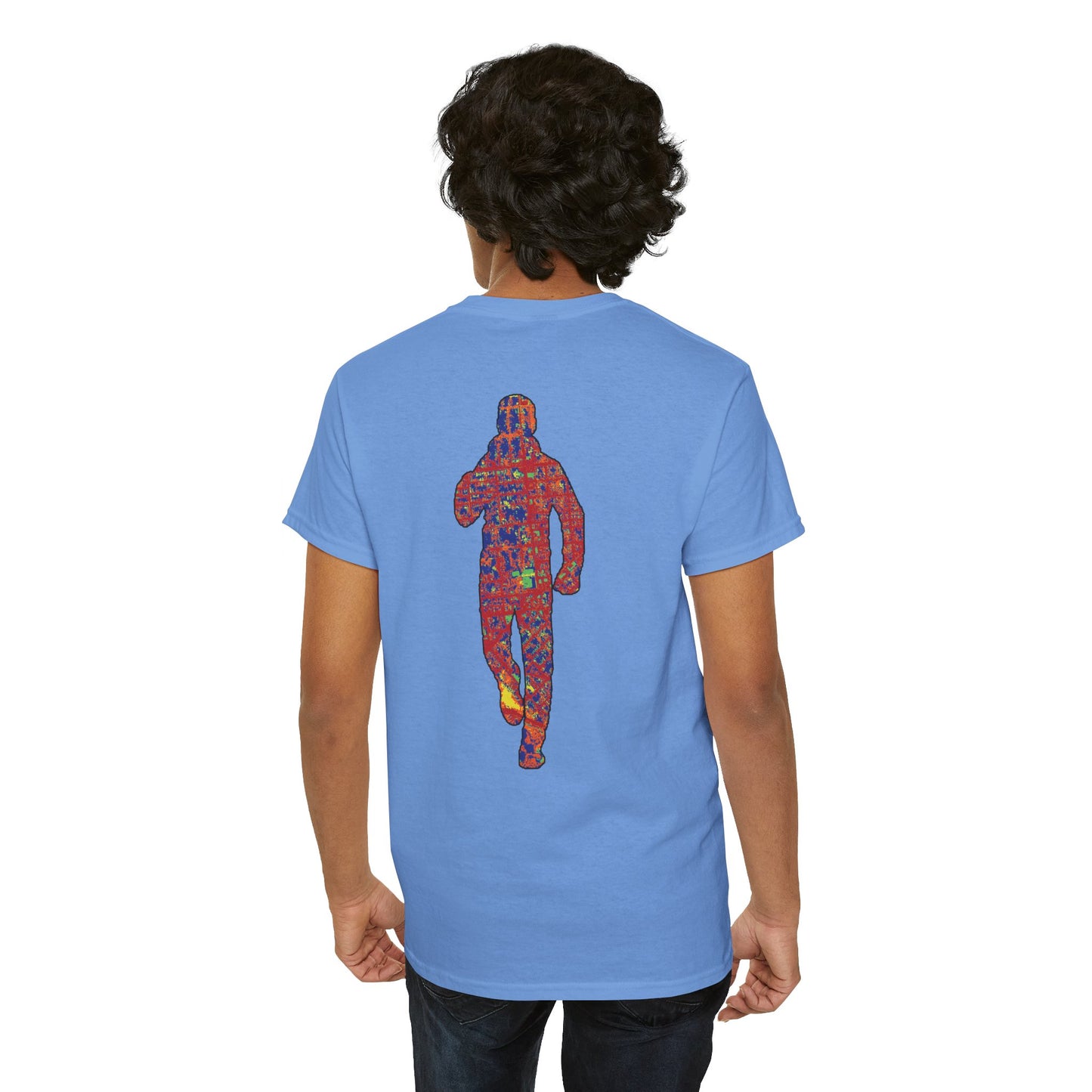 Thermal "Running Man" on back