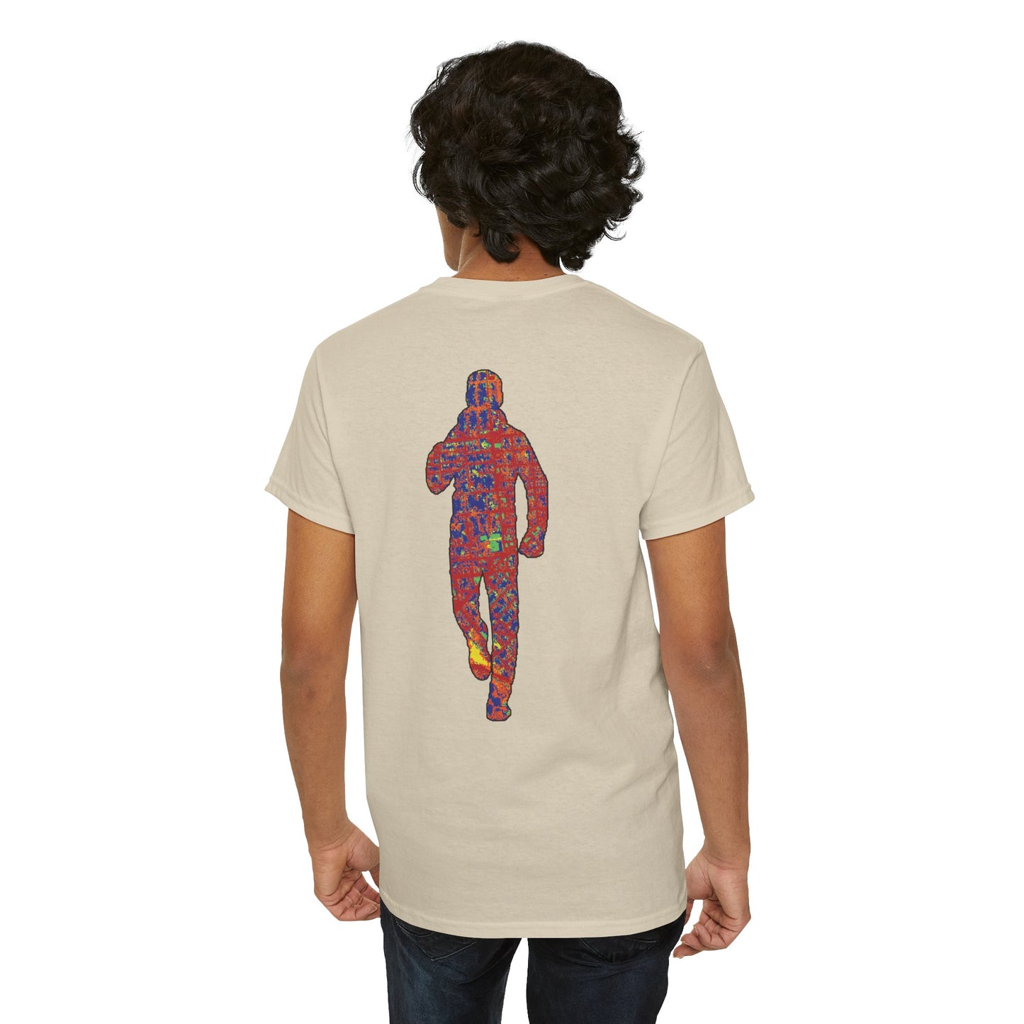 Thermal "Running Man" on back