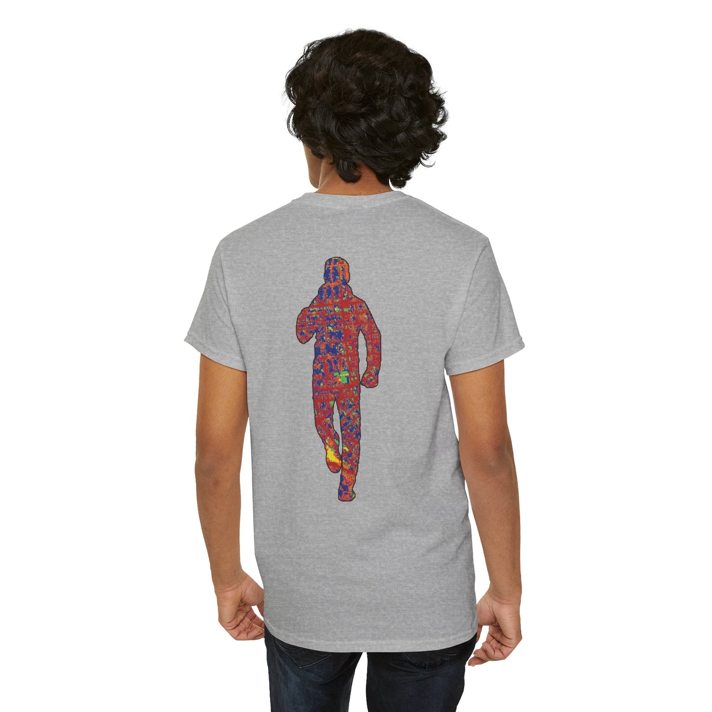 Thermal "Running Man" on back