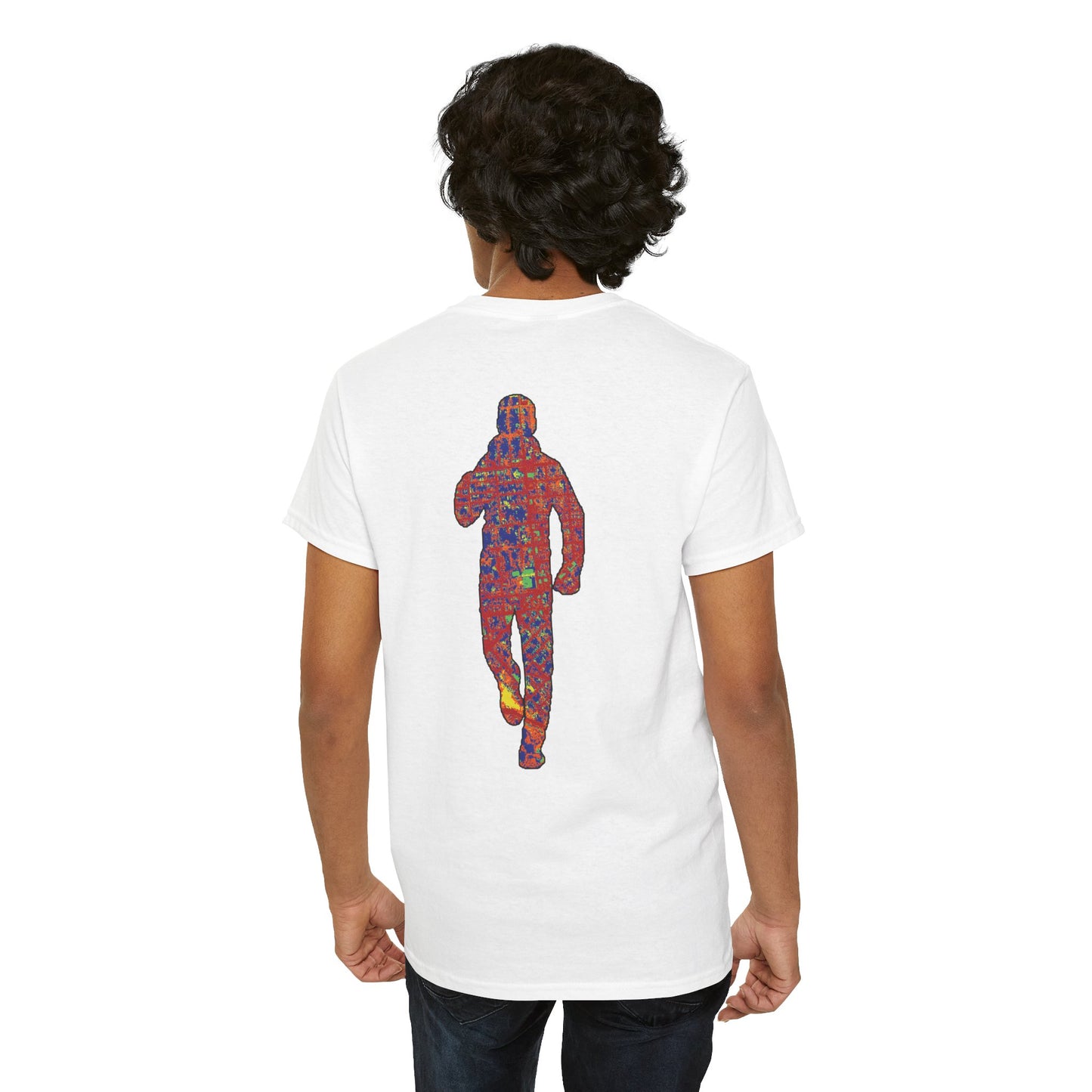 Thermal "Running Man" on back